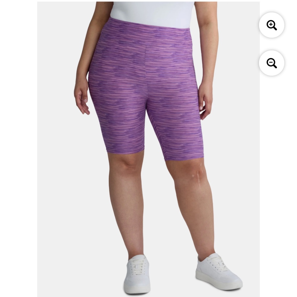 Terra And Sky Women’s Plus Purple Wave Bike Shorts Size 2x Nwt